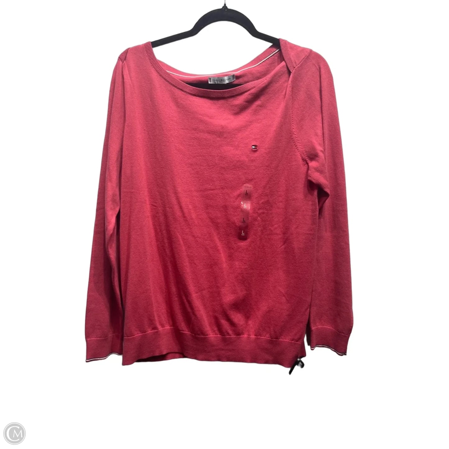 Sweater By Tommy Hilfiger In Pink, Size: L