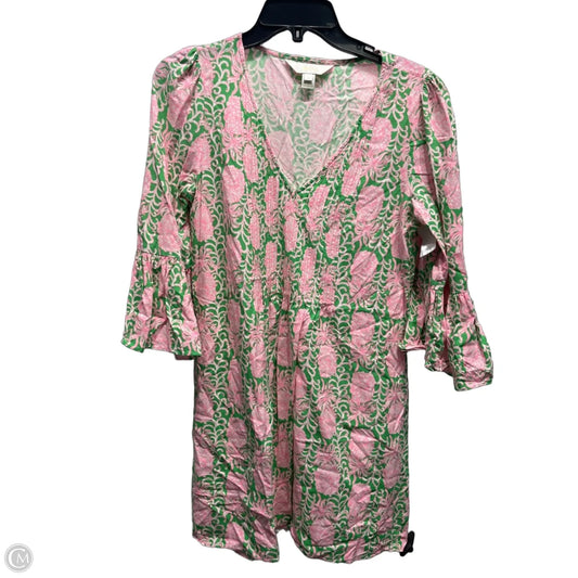 Dress Designer By Lilly Pulitzer In Green & Pink, Size: 2