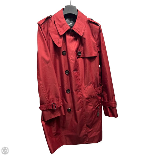 Coat Designer By Coach In Maroon, Size: L
