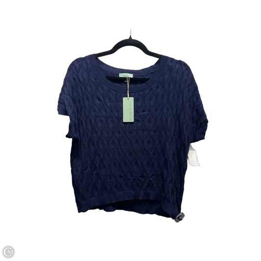 Top Short Sleeve By Current Air In Navy, Size: S