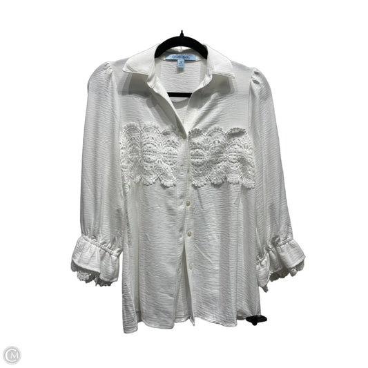 Top Sleeveless By Blue Sol In White, Size: S