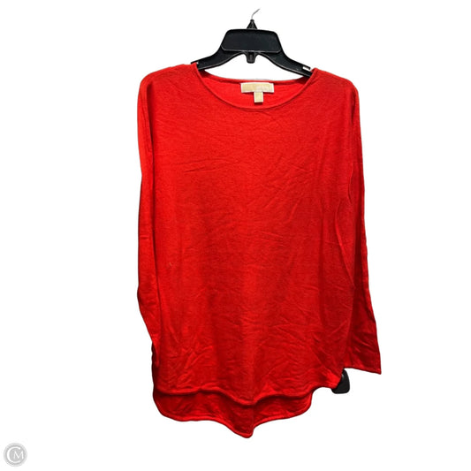 Top Long Sleeve By Michael By Michael Kors In Red, Size: M