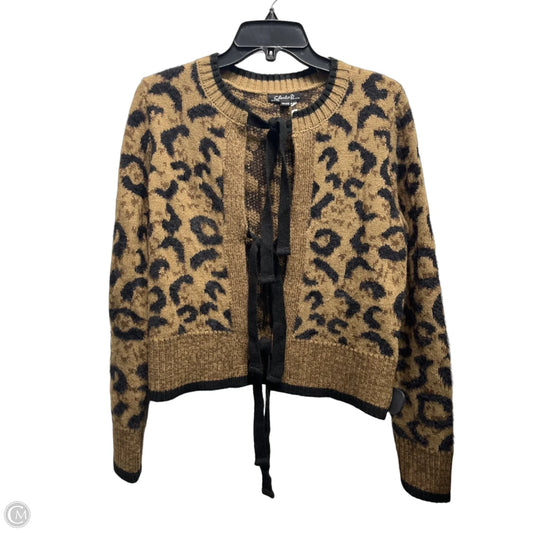 Sweater Cardigan By Charlie B In Black & Brown, Size: Xs