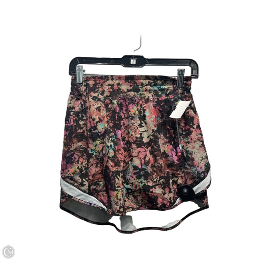 Athletic Skort By Lululemon In Black & Pink, Size: 4