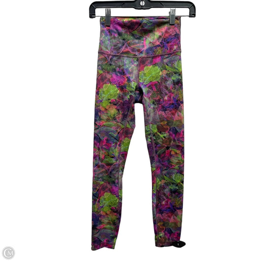 Athletic Leggings By Lululemon In Pink & Purple, Size: 4