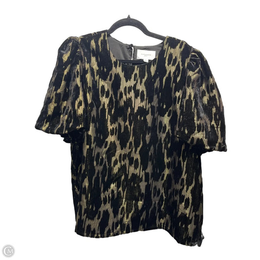Top Short Sleeve By Pomander Place In Black & Gold, Size: Xxl