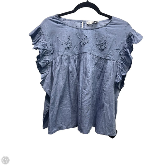 Top Short Sleeve By Jessica Simpson In Blue, Size: Xl