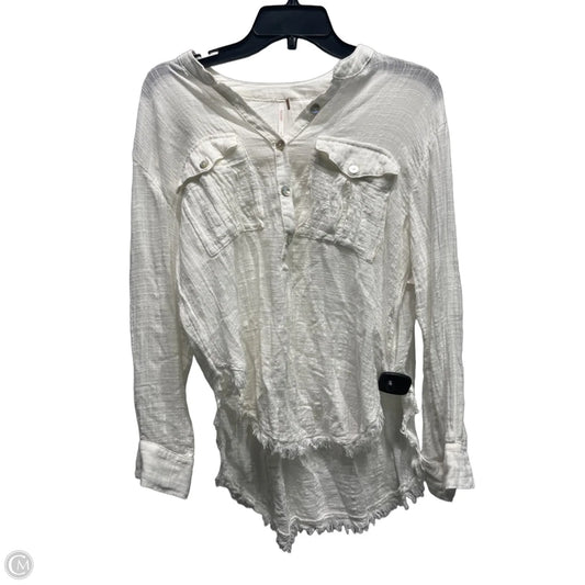 Top Long Sleeve By Free People In White, Size: S