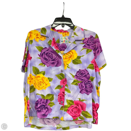 Top Short Sleeve By Jams World In Purple, Size: M