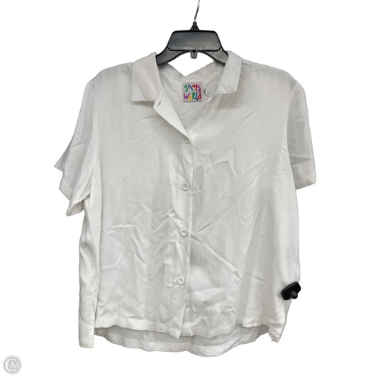 Top Short Sleeve By Jams World In White, Size: Xl