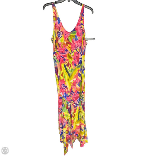 Dress Casual Maxi By Jams World In Pink & Yellow, Size: M