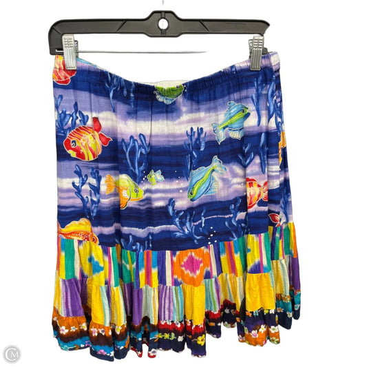 Skirt Mini & Short By Jams World In Blue & Orange, Size: Xl