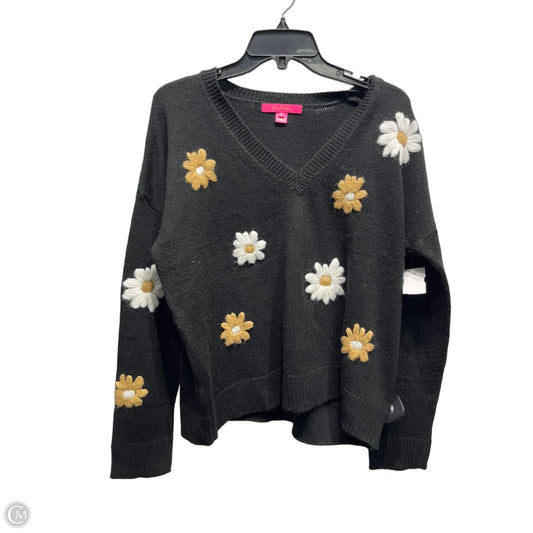 Sweater Designer By Lilly Pulitzer In Black & Tan, Size: L