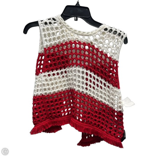 Top Sleeveless Designer By Farm Rio In Red & White, Size: Xs