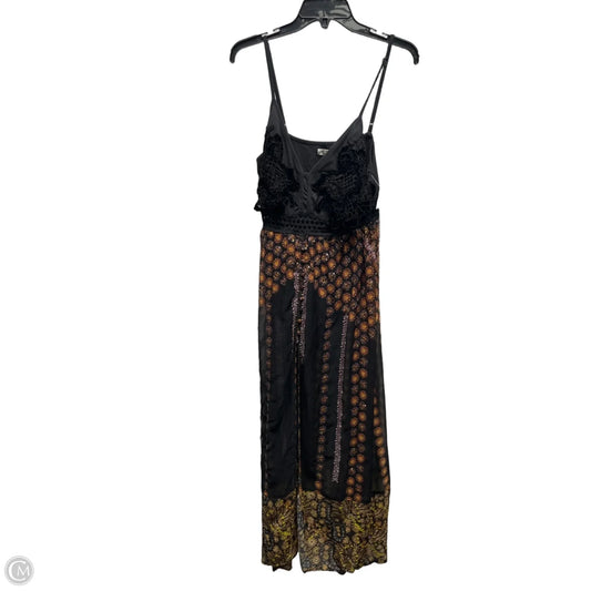 Dress Casual Maxi By Free People In Black & Orange, Size: L