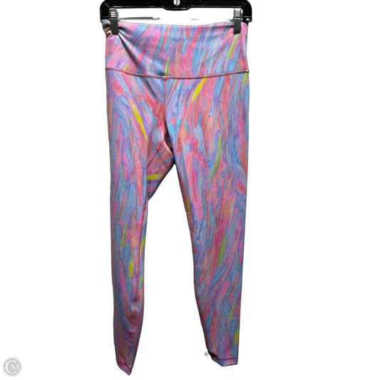 Athletic Leggings By Lululemon In Blue & Pink, Size: 10