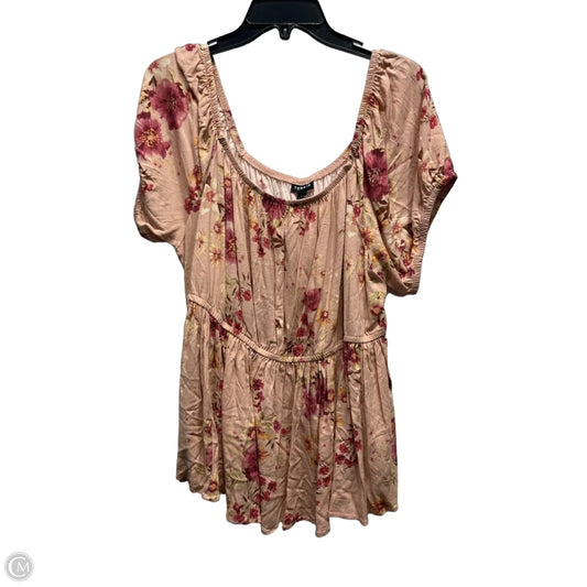Top Short Sleeve By Torrid In Peach, Size: 2x
