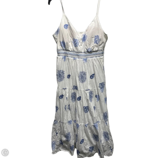 Dress Designer By Lilly Pulitzer In Blue & White, Size: 12