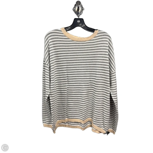 Sweater By Clothes Mentor In Grey & Tan, Size: L