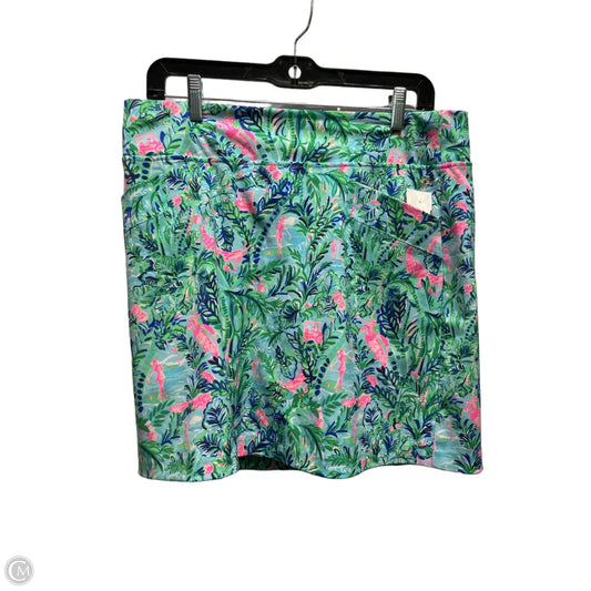 Skort Designer By Lilly Pulitzer In Blue & Green, Size: 8