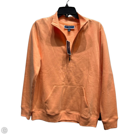 Sweatshirt Collar By Karen Scott In Orange, Size: M
