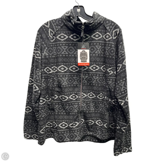 Jacket Fleece By ZEROXPOSUR In Black & Grey, Size: Xs