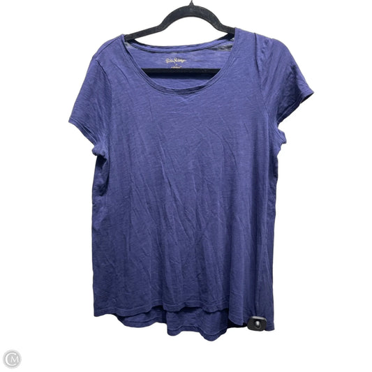 Top Short Sleeve By Lilly Pulitzer In Navy, Size: M