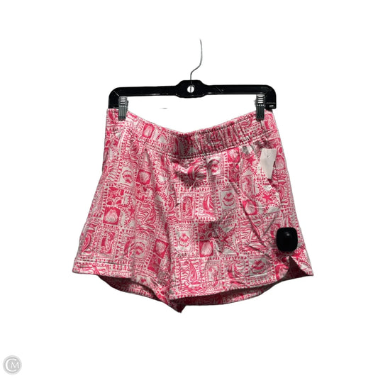 Shorts Designer By Lilly Pulitzer In Pink & White, Size: L