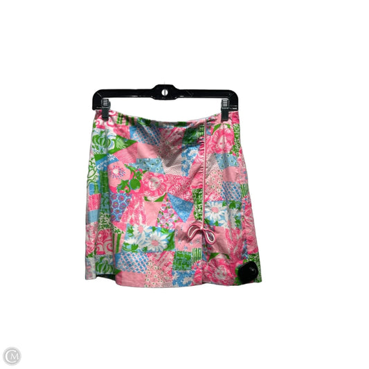 Skort Designer By Lilly Pulitzer In Green & Pink, Size: 0