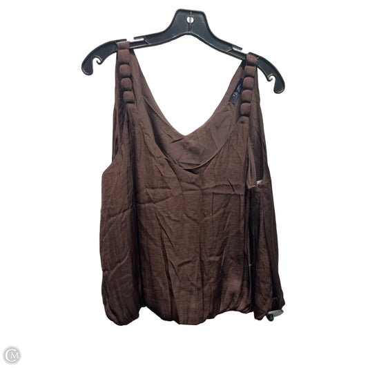 Top Sleeveless By Kld In Brown, Size: L