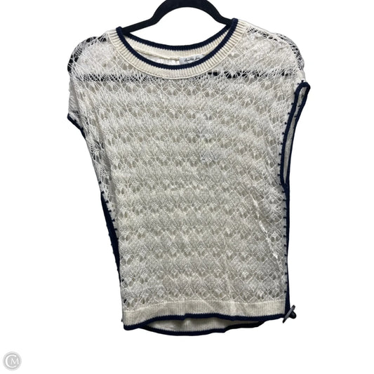 Top Short Sleeve By Another Love In Blue & Cream, Size: S