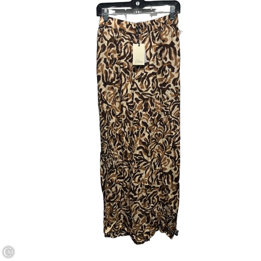 Pants Wide Leg By Elan In Brown & Tan, Size: S