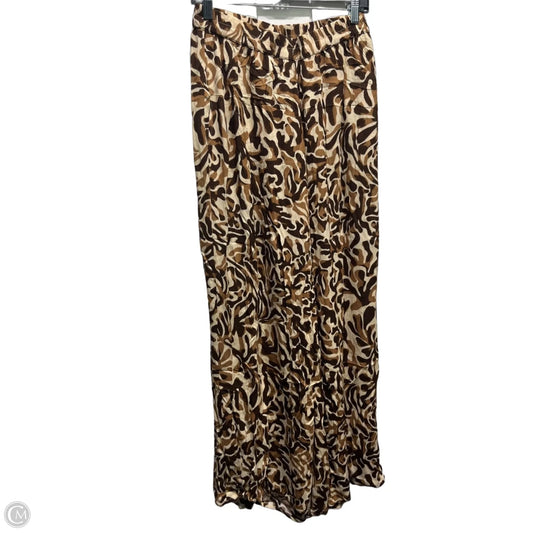 Pants Wide Leg By Elan In Brown & Tan, Size: M