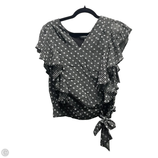 Top Short Sleeve By Liverpool In Black & White, Size: Xs
