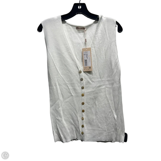 Top Sleeveless By Esqualo In Cream, Size: M