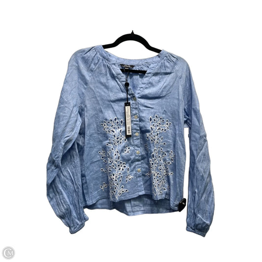 Top Long Sleeve By Charlie B In Blue, Size: Xs