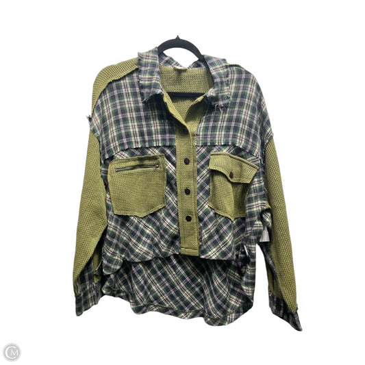 Top Long Sleeve By Pol In Blue & Green, Size: S