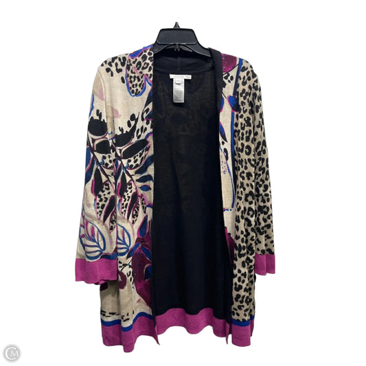 Cardigan By Chicos In Blue & Purple, Size: L