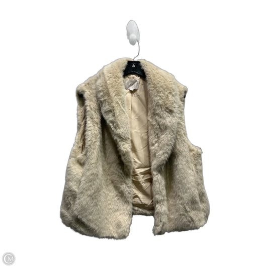 Vest Faux Fur & Sherpa By Loft In Beige, Size: M