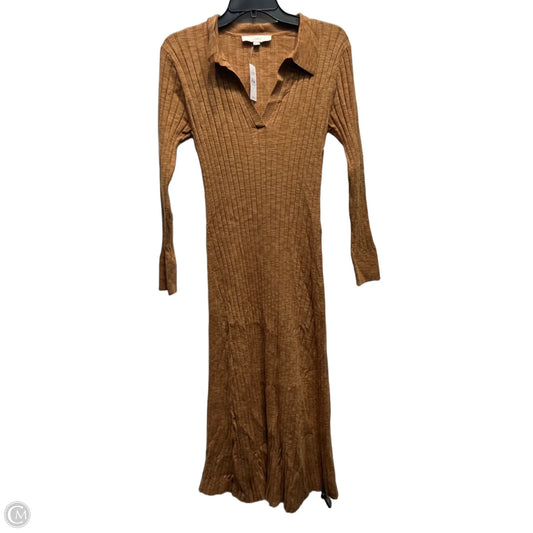 Dress Casual Maxi By Loft In Tan, Size: M