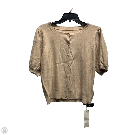 Sweater Short Sleeve By SAODIMALLSU In Tan, Size: M