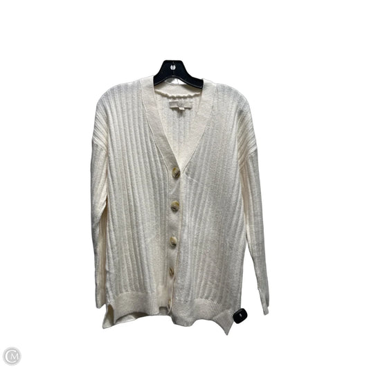 Sweater Cardigan By Loft In Cream, Size: S