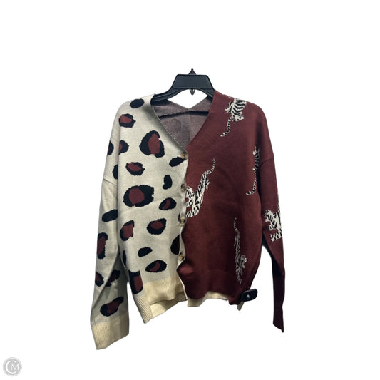 Cardigan By CAR In Black & Brown, Size: M