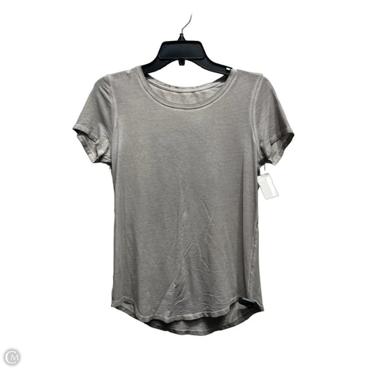 Athletic Top Short Sleeve By Lululemon In Grey, Size: S