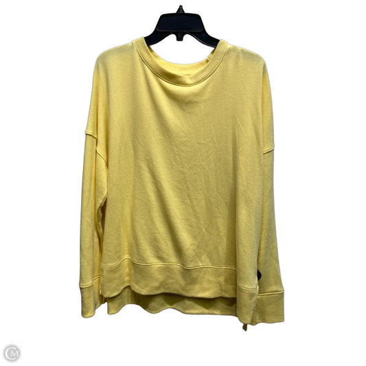 Sweatshirt Crewneck By Time And Tru In Yellow, Size: L