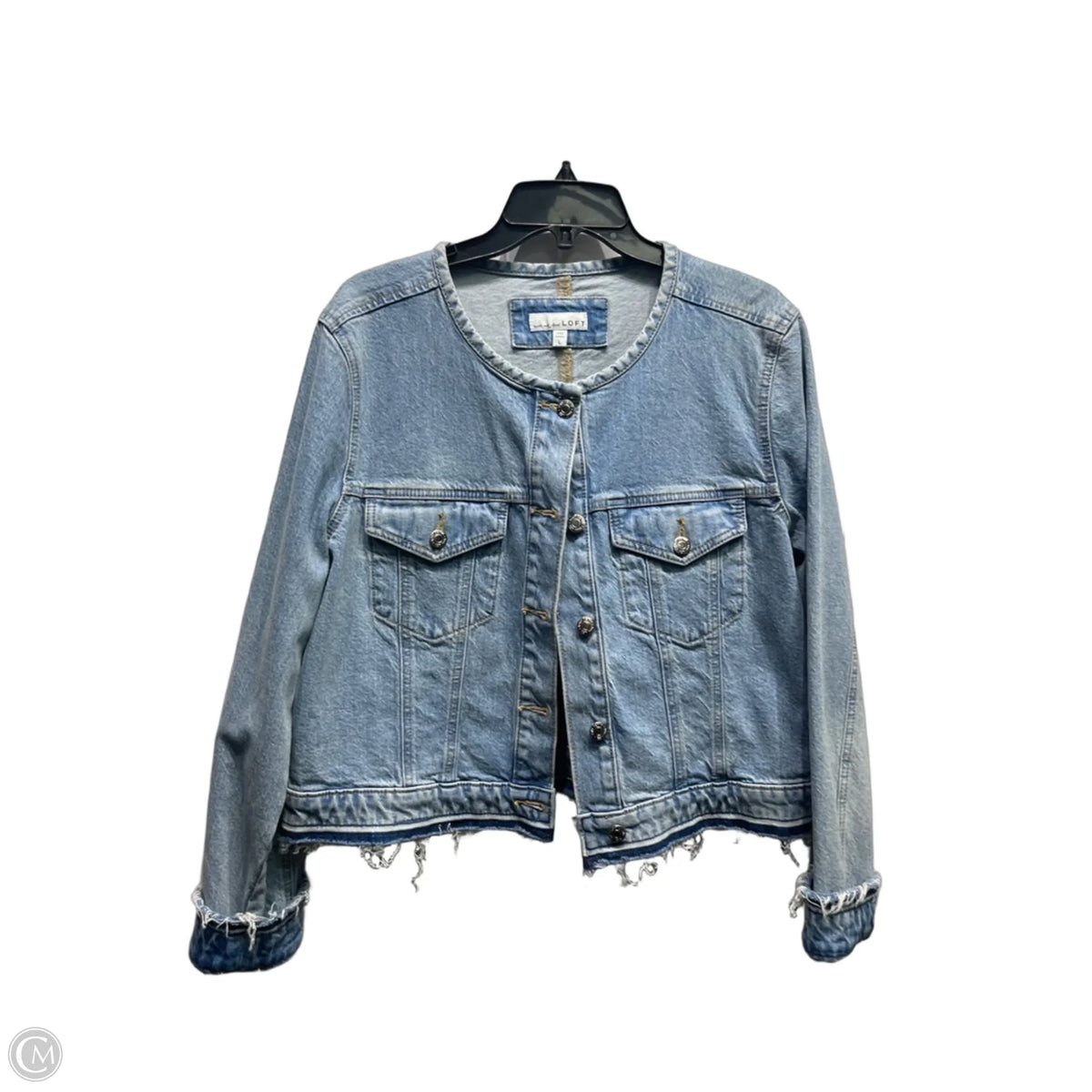 Jacket Denim By Loft In Blue, Size: L
