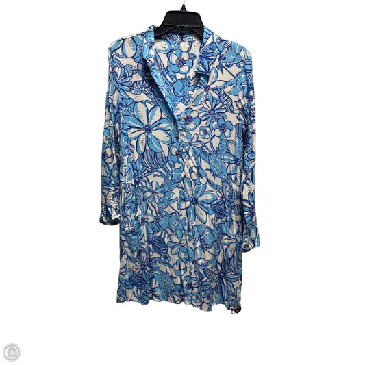 Dress Designer By Lilly Pulitzer In Blue & White, Size: S