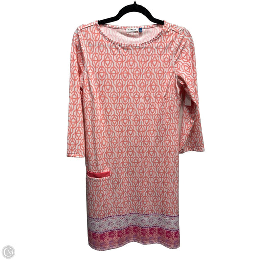 Dress Casual Short By Cabana Life In Orange & White, Size: S