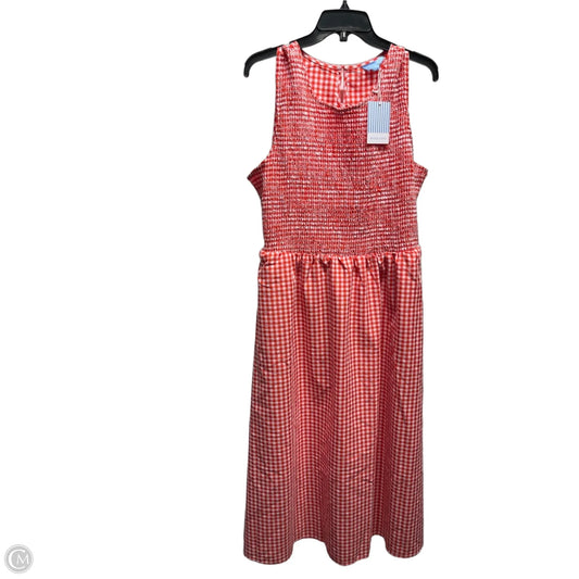 Dress Casual Maxi By Draper James In Red & White, Size: Xl