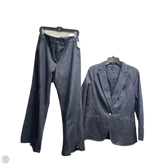 Pants Suit 2pc By Talbots In Blue Denim, Size: 10